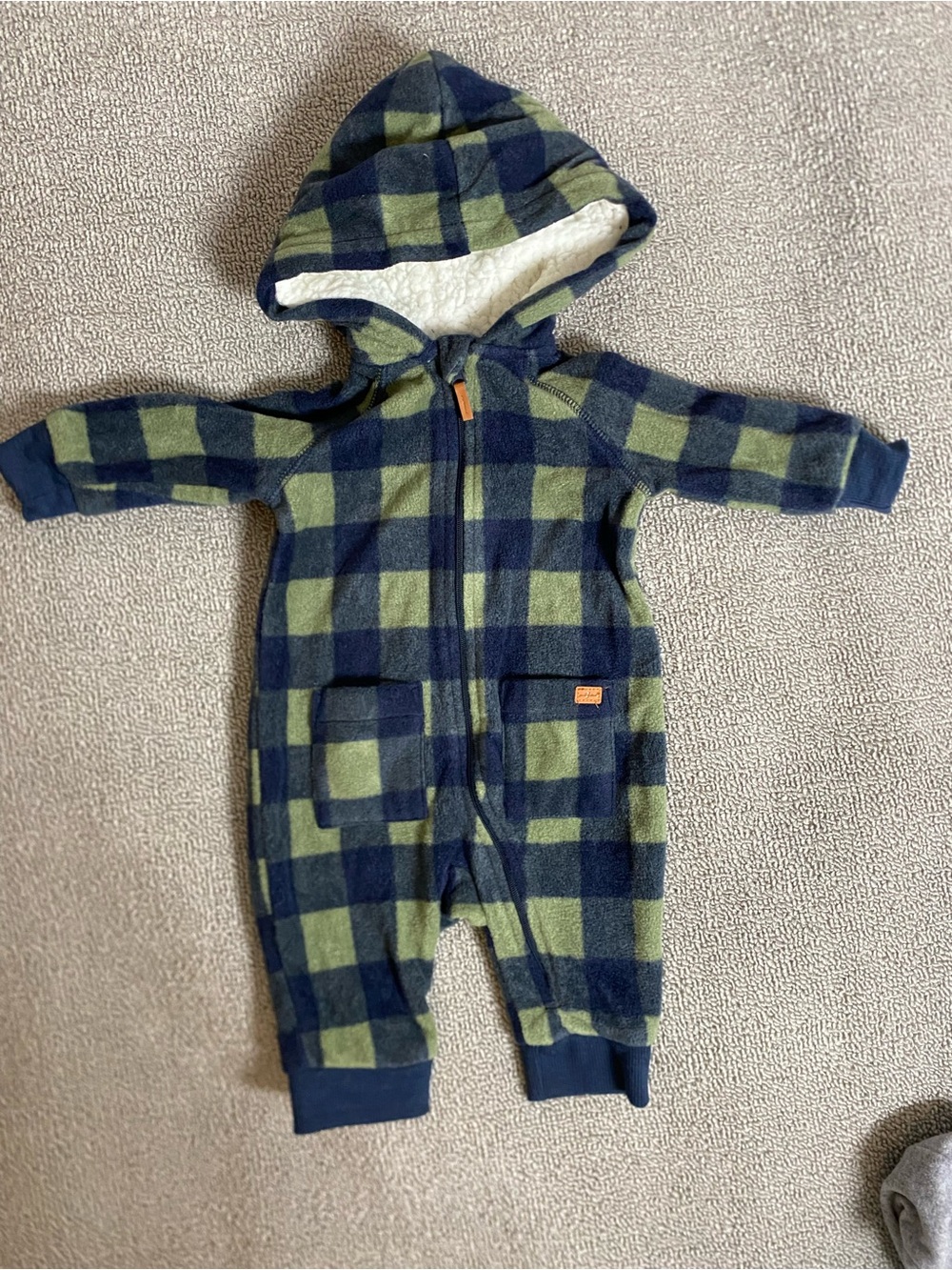 7 for All Mankind Baby Hooded One-Piece Fleece Jumpsuit- Winter Jumpsuit